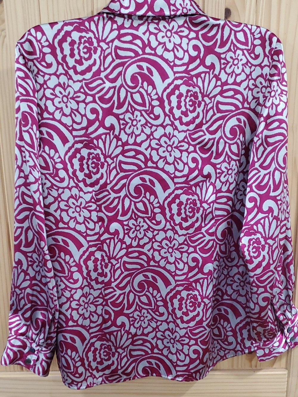Chicos Satiny Button Up Blouse - Picture 5 of 5